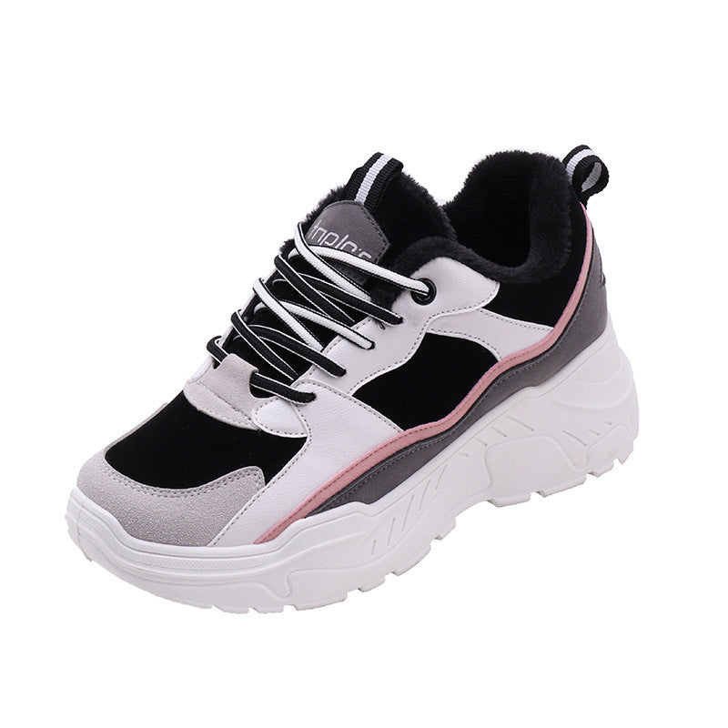 Sarah Express Women's Warm Plush Lined Casual Sneakers