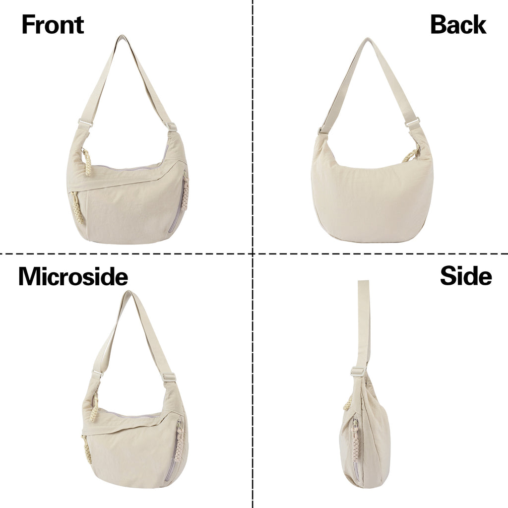 Sarah Express Lightweight Nylon Dumpling Crossbody Shoulder Bag
