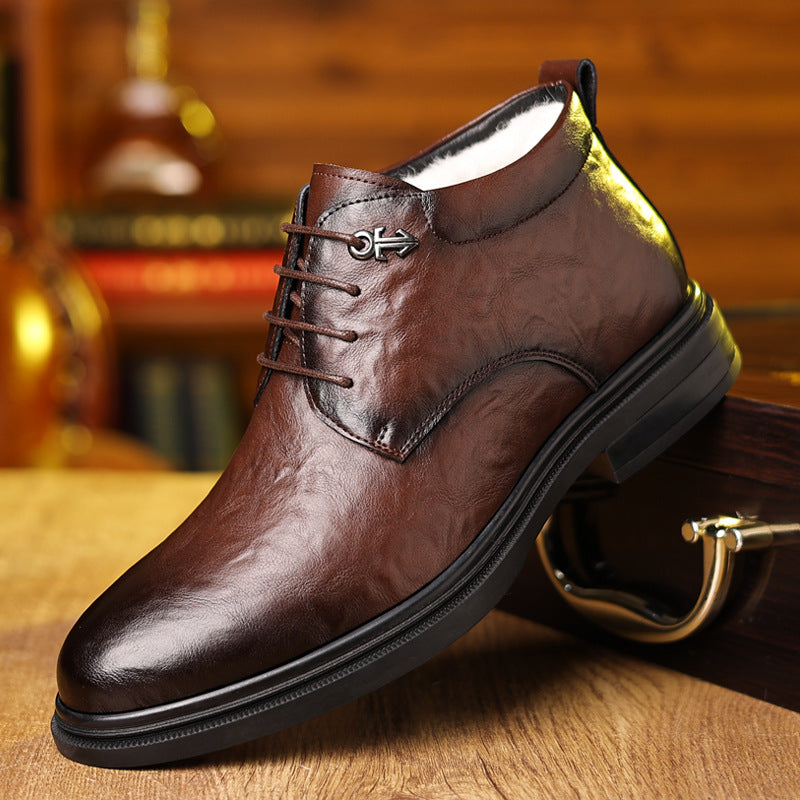 Sarah Express Fleece-Lined High-Top Leather Winter Boots