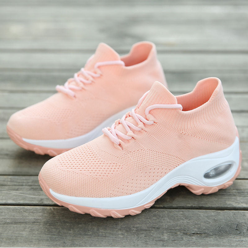 Sarah Express Flying Knit Platform Sneakers
