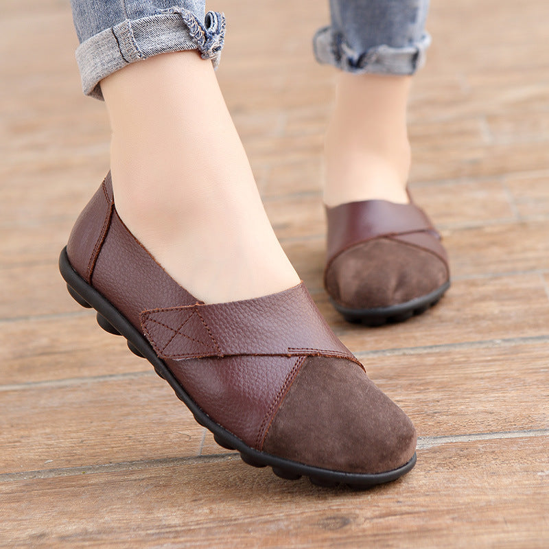Sarah Express Women's Comfortable Velcro Flat Walking Shoes
