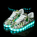 Sarah Express Unisex Fluorescent Lace-Up Platform Sneakers Green