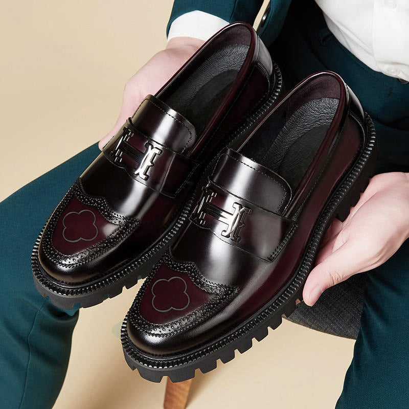 Sarah Express Men's Matte Leather Business Loafers