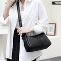 Sarah Express Casual Soft Dumpling Crossbody Shoulder Bag Black