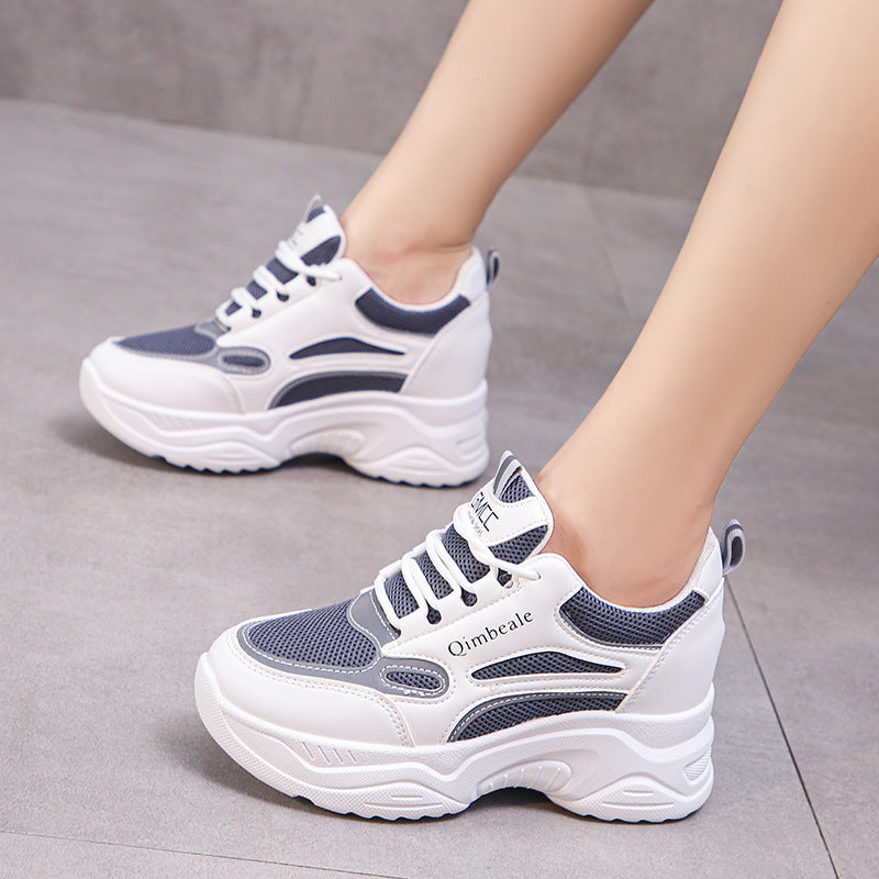 Sarah Express Mesh Platform Wedge Dad Sneakers