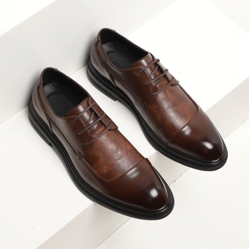 Sarah Express Men's British Style Pointed Dress Shoes