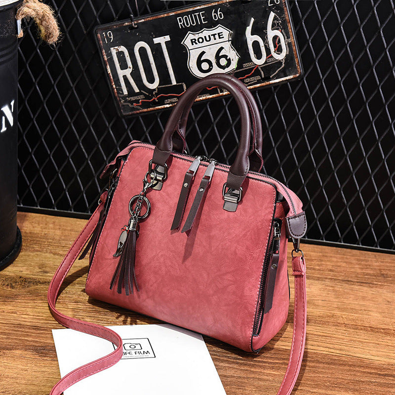 Sarah Express Vintage Tassel Structured Shoulder Bag