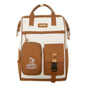 Sarah Express High-Capacity Urban Minimalist Student Backpack Brown