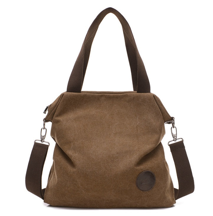 Sarah Express Casual Canvas Crossbody Bag Brown