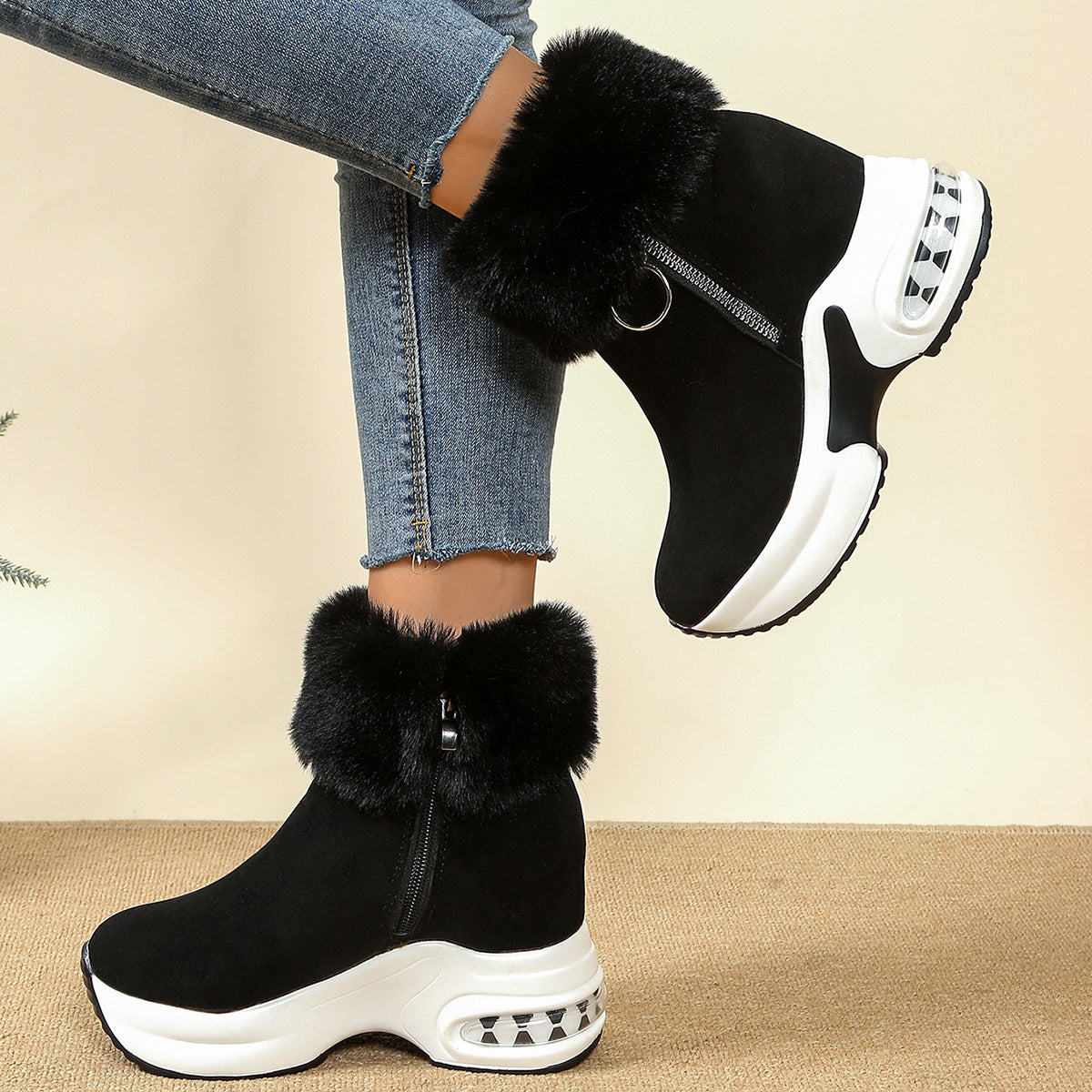 Sarah Express Fleece-Lined Platform Ankle Snow Boots