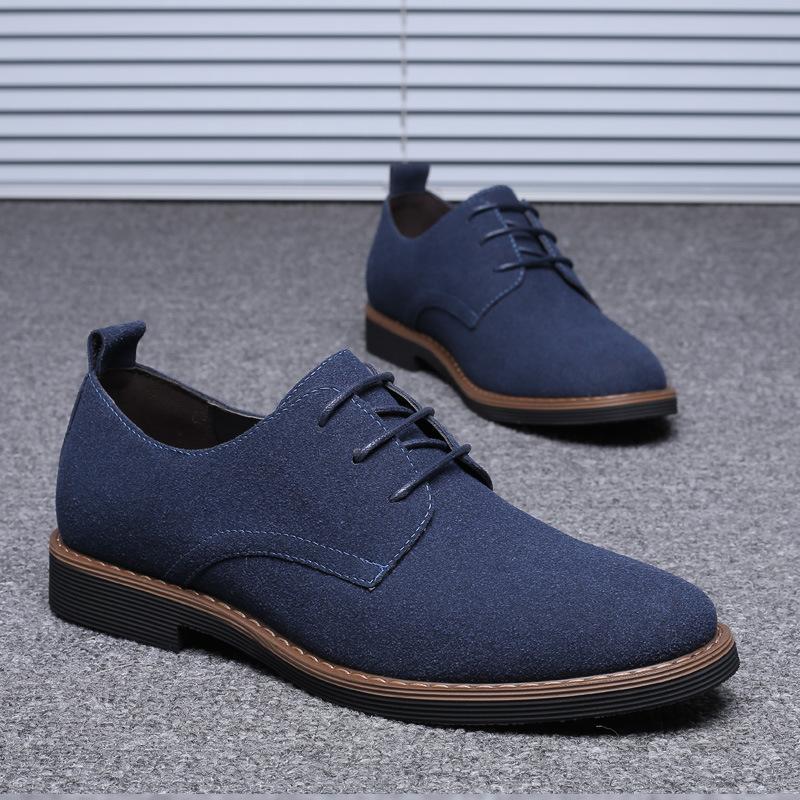 Sarah Express Men's Lightweight Suede Board Shoes Blue