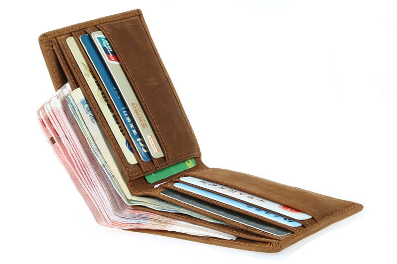 Sarah Express Retro Leather Bi-Fold Men Wallet