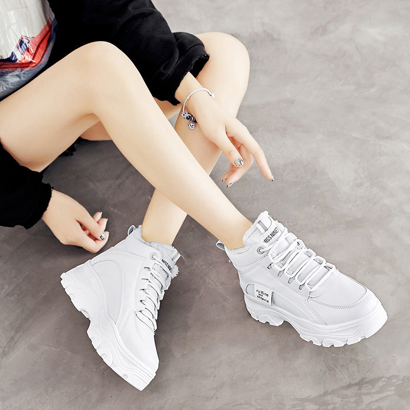 Sarah Express Women's Microfiber Platform Casual Sneakers