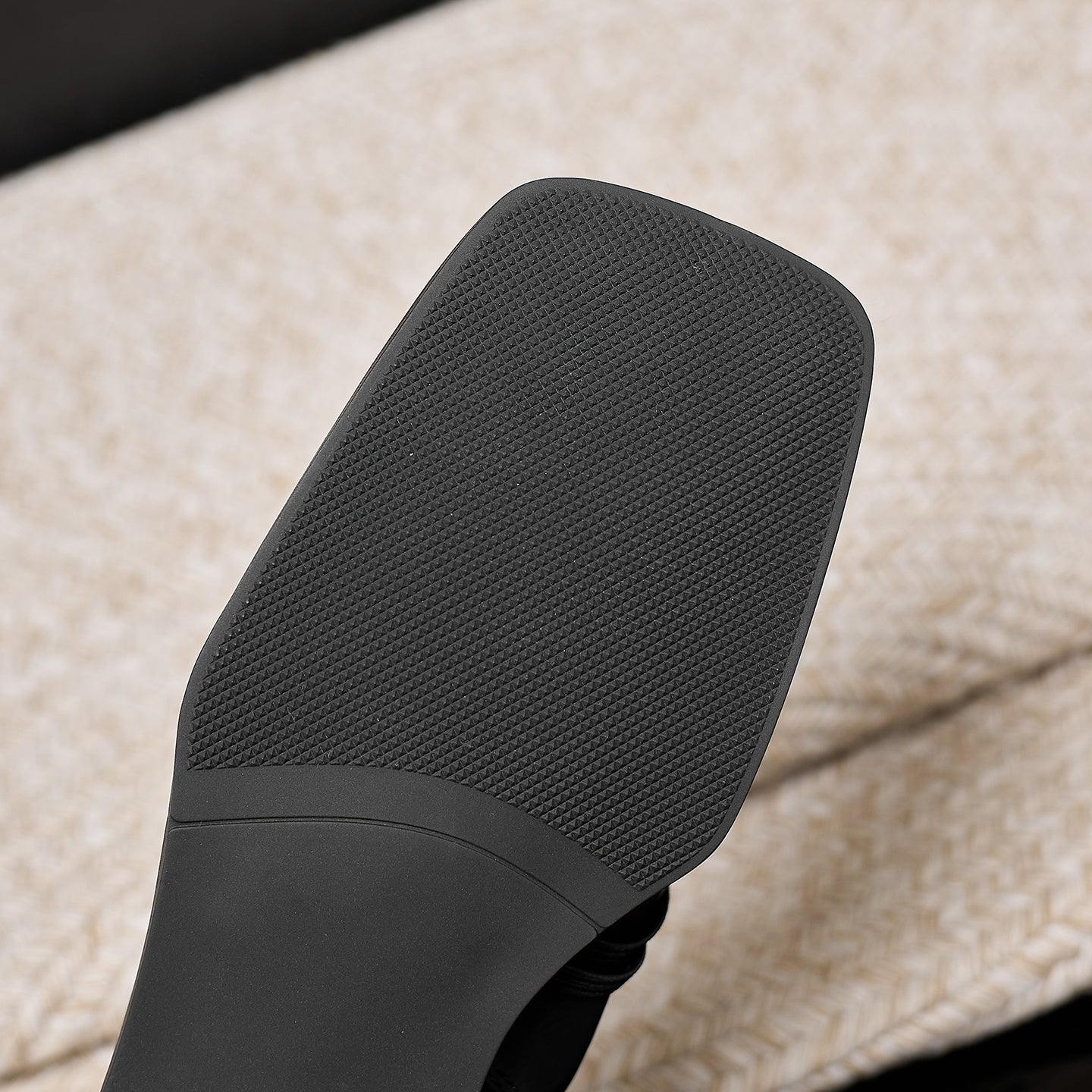 Sarah Express Full-Grain Calfskin Square Toe Mule Slides