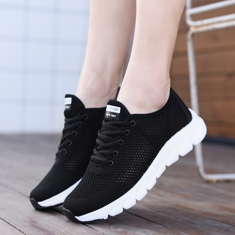 Sarah Express Lightweight Mesh Lace Up Athletic Sneakers