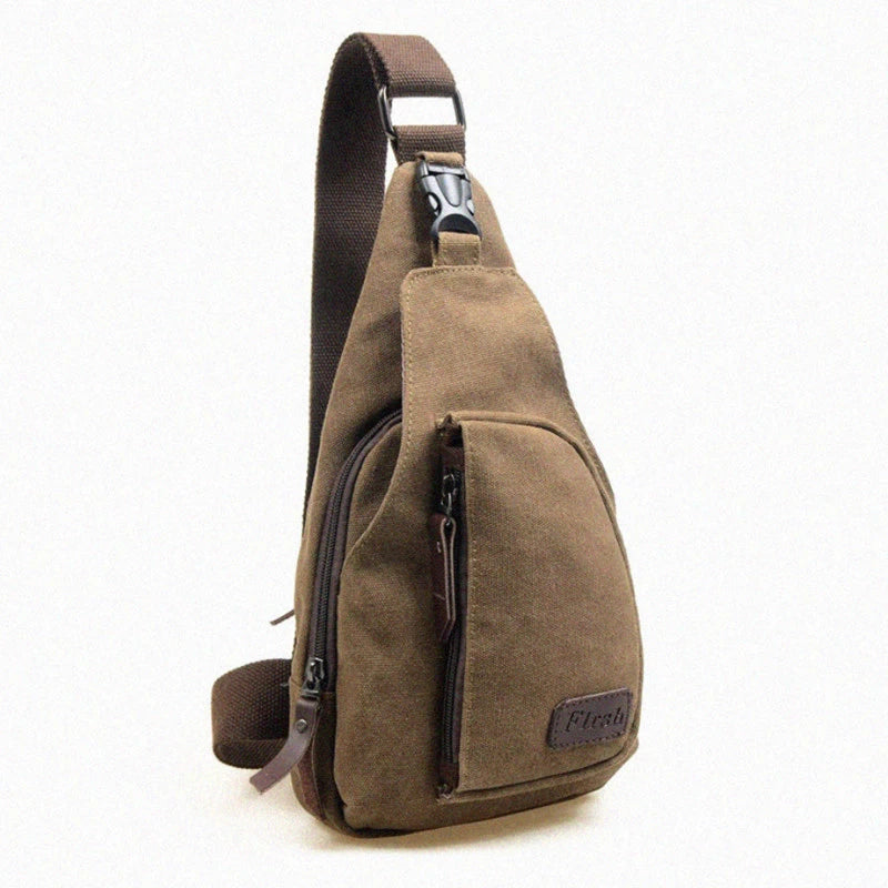 Sarah Express Canvas Crossbody Chest Pack Bag brown