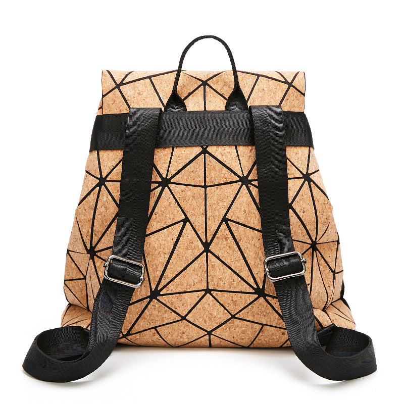 Sarah Express Geometric Cork Vegan Travel Backpack