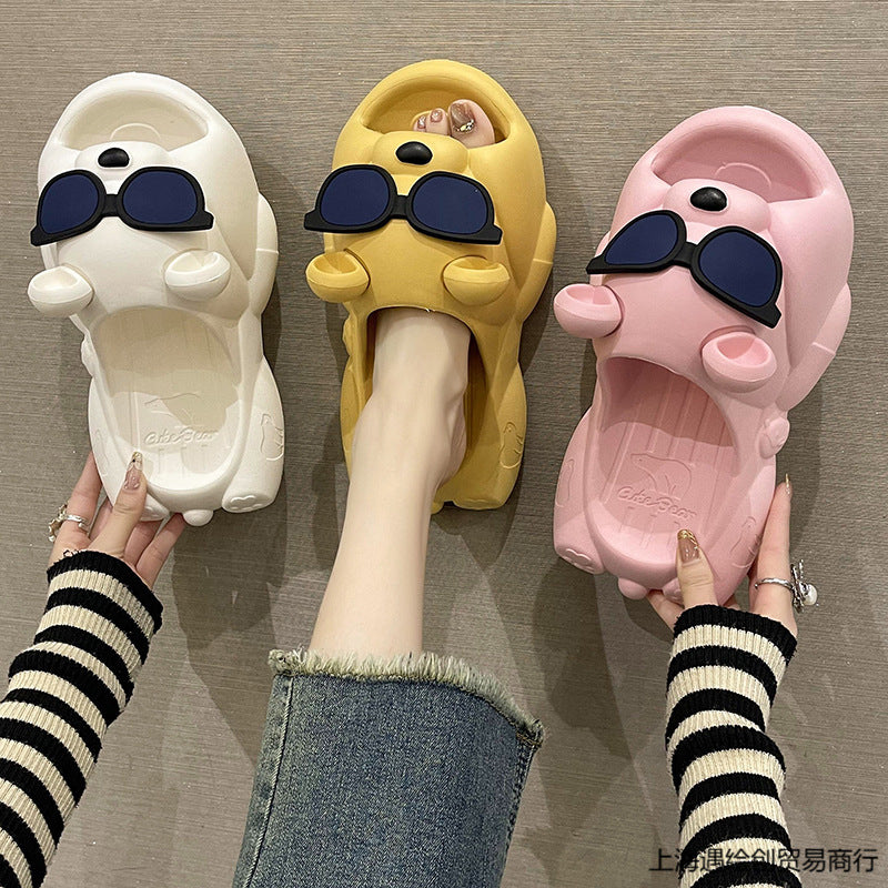 Sarah Express Sunglasses Bear Novelty EVA Slides