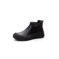 Sarah Express Women's Vintage Mid-Calf Flat Boots Black Cotton Lining