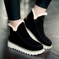 Sarah Express Plush Lined Casual Winter Snow Boots Black