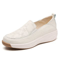 Sarah Express Women's Chunky Sole Slip-On Platform Sneakers Beige