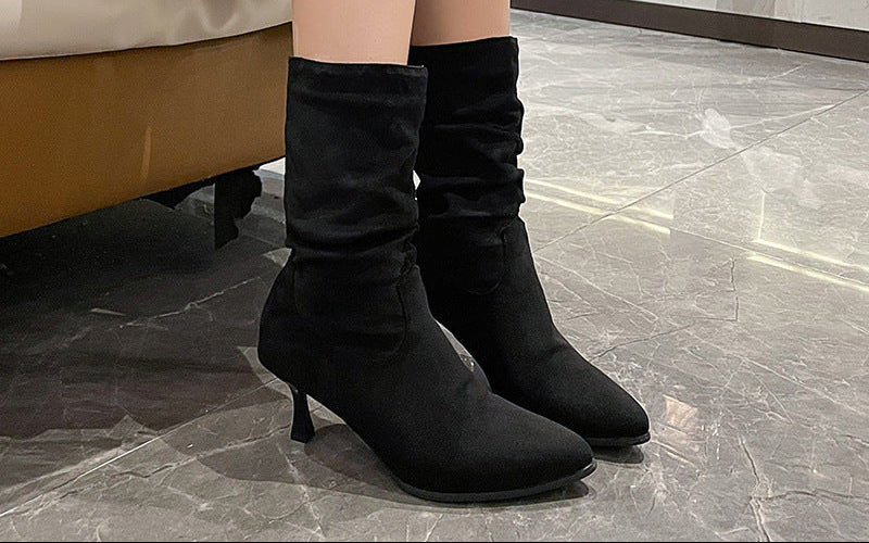 Sarah Express Pointed-Toe Stiletto Ankle Boots