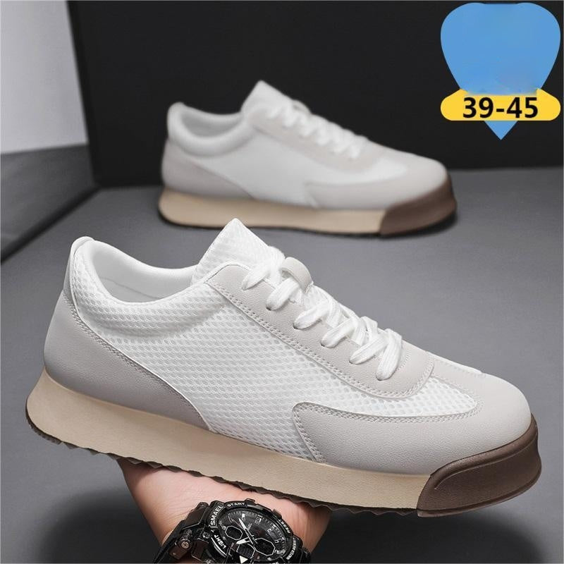 Sarah Express Men's Retro Height Increase Running Sneakers White And Gray