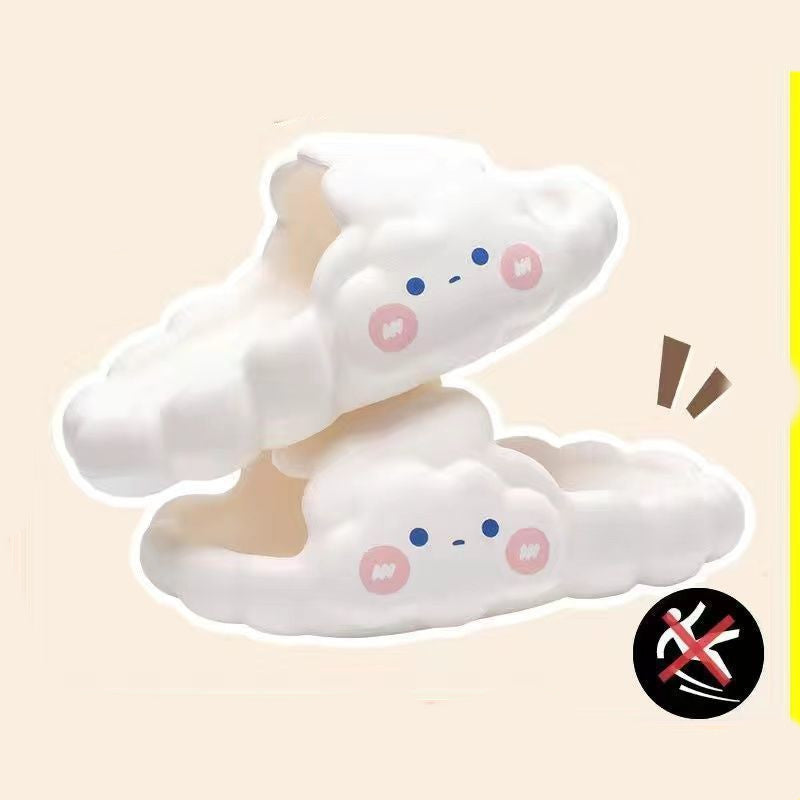 Sarah Express Cloud Bathroom Slides for Women White