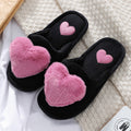 Sarah Express Plush Heart Design Women's Home Slippers Purple