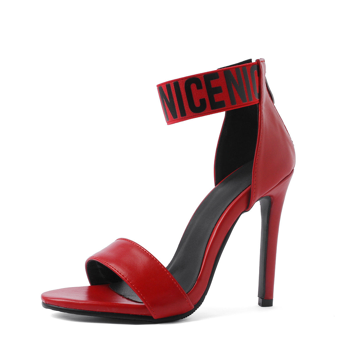 Sarah Express Stiletto High Heel Sandals with Ankle Strap