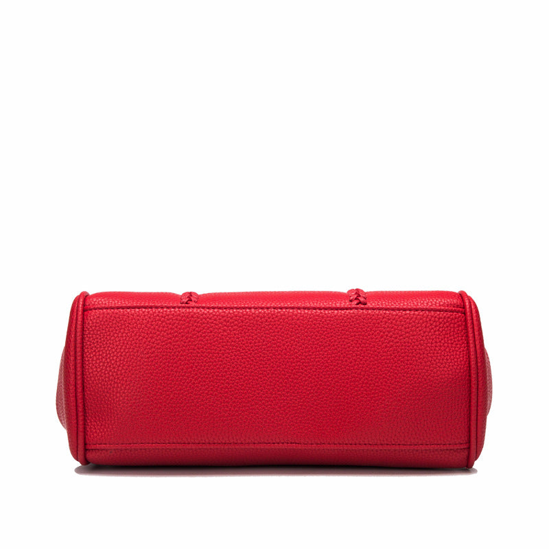 Sarah Express Lychee Pattern Structured Top Handle Handbag