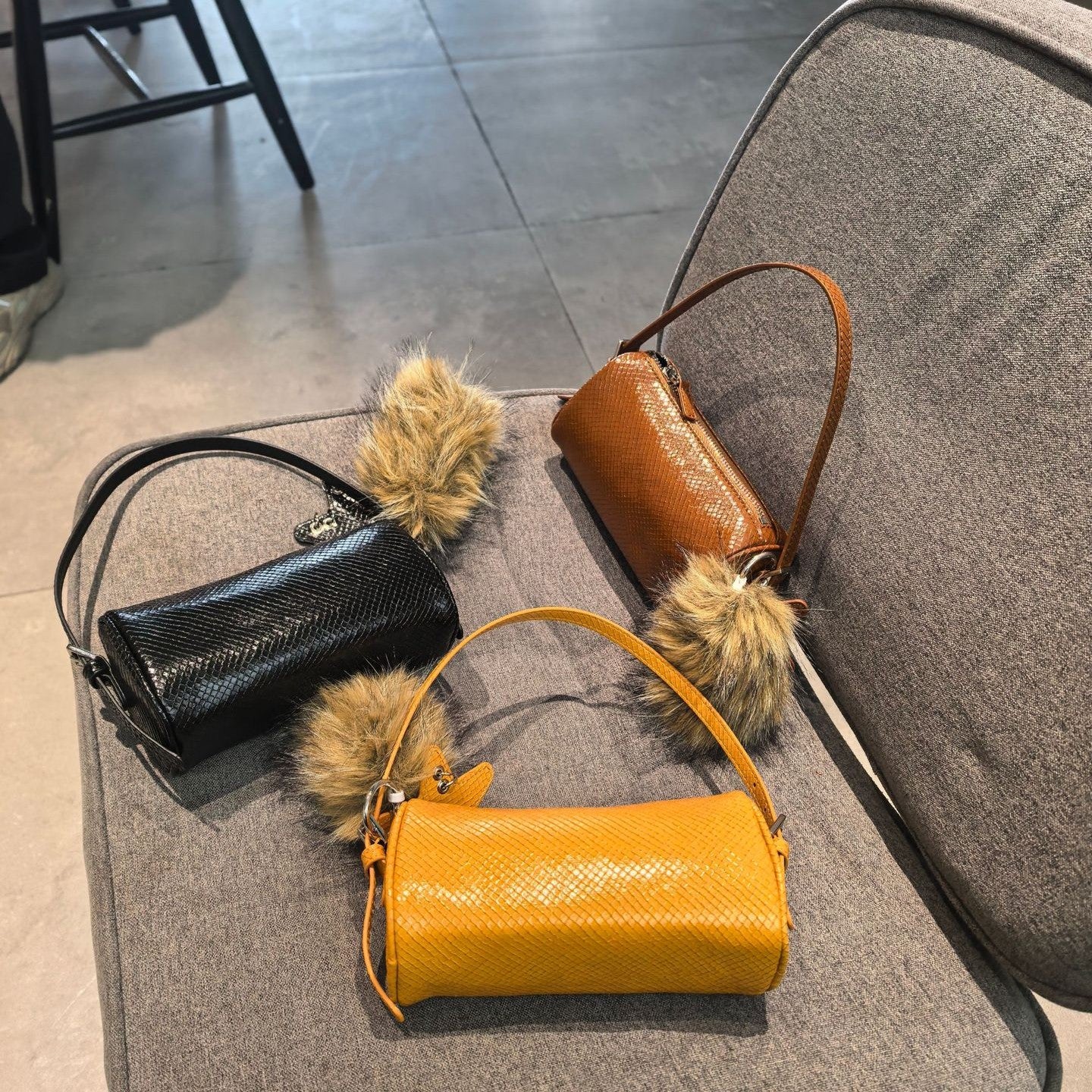 Sarah Express Mini Cylindrical Crossbody Bag with Charm
