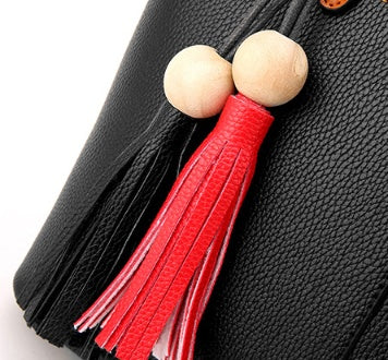 Sarah Express Structured Tassel Detail Shoulder Bag