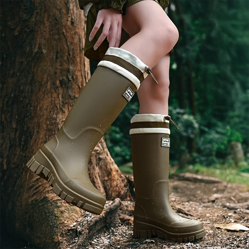 Sarah Express Women's Waterproof Tall Rain Boots