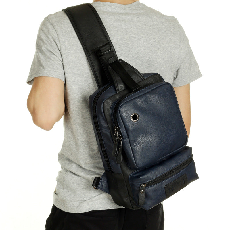 Sarah Express Casual Leather Chest Backpack Satchel