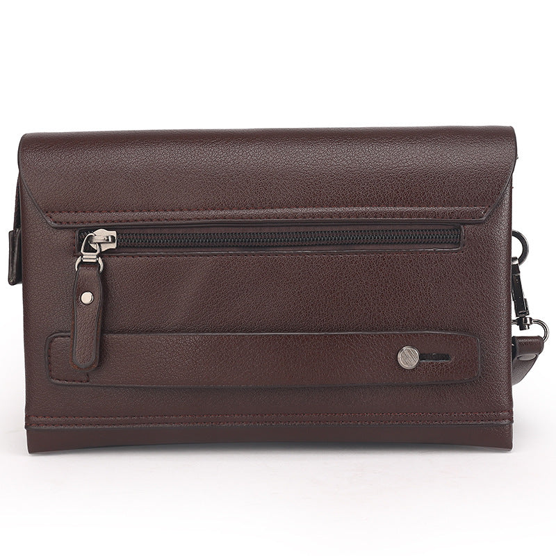 Sarah Express Structured Leather Business Handbag for Men Black