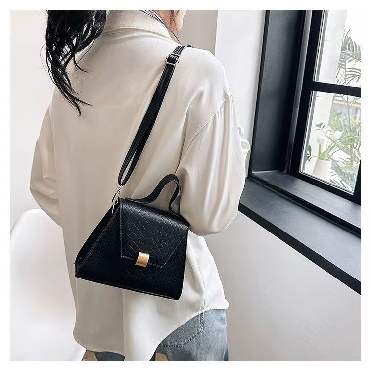 Sarah Express Structured Square PU Leather Crossbody Bag