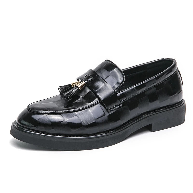 Men's Tassel Microfiber Leather Loafers – product detail alternate view 4
