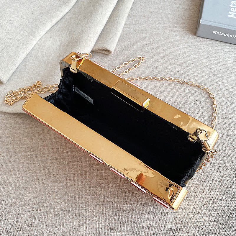 Sarah Express Sequined Stone Box Shoulder Bag