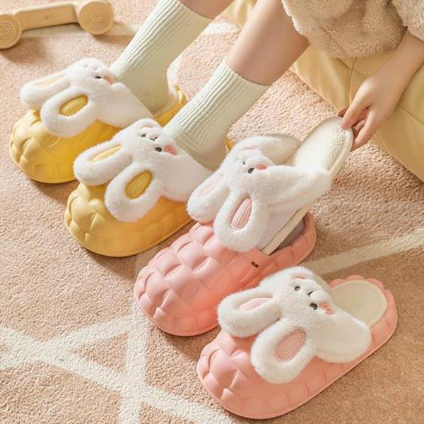 Sarah Express Unisex Rabbit Plush Washable House Slippers
