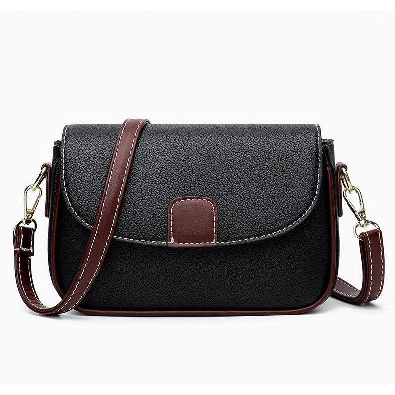 Sarah Express Structured Flap Crossbody Shoulder Bag Black
