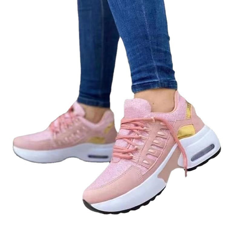 Sarah Express Lace-Up Wedge Sneakers