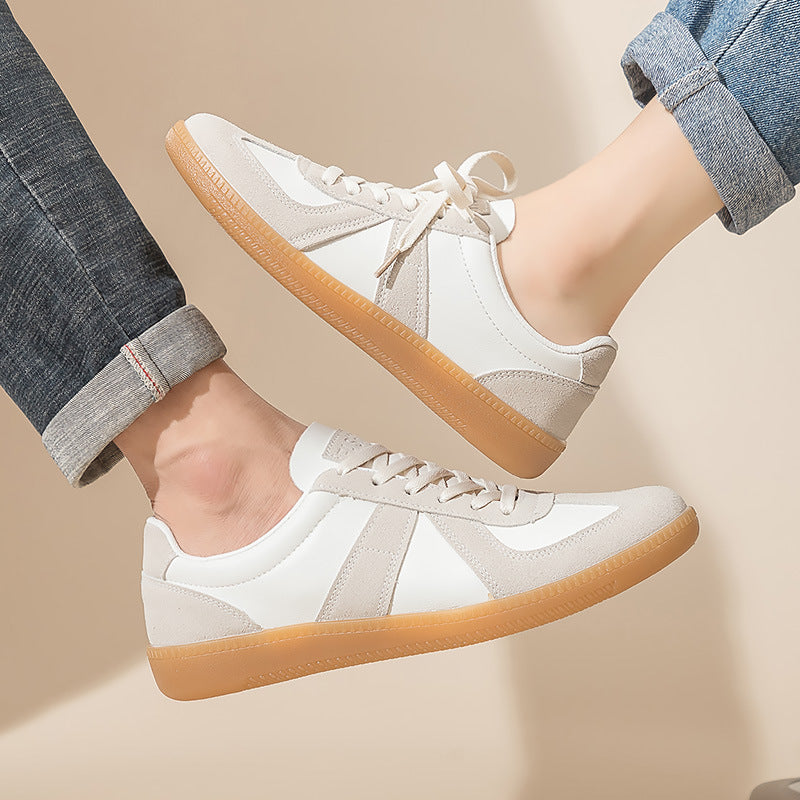 Sarah Express Unisex Casual Lace-Up Flat Sneakers