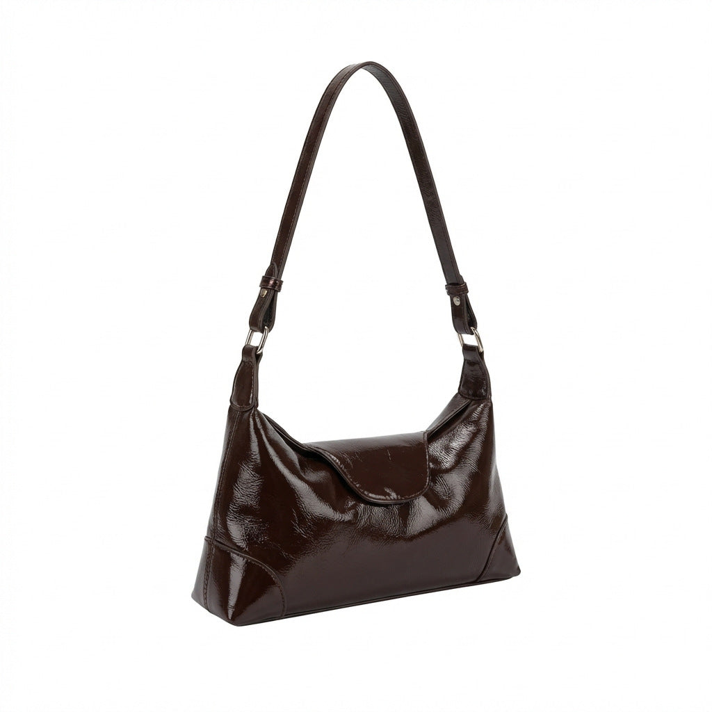 Sarah Express Top-Grain Leather Dumpling Crossbody Bag