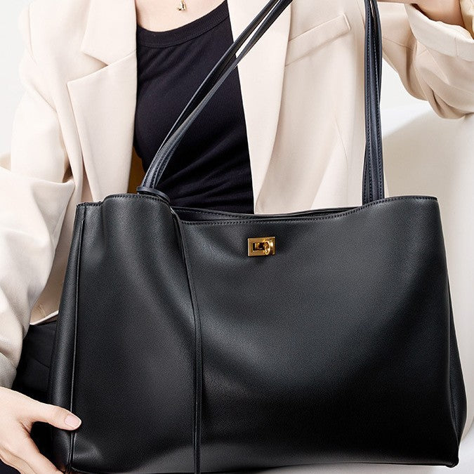 Sarah Express Structured Leather Crossbody Bag with Buckle