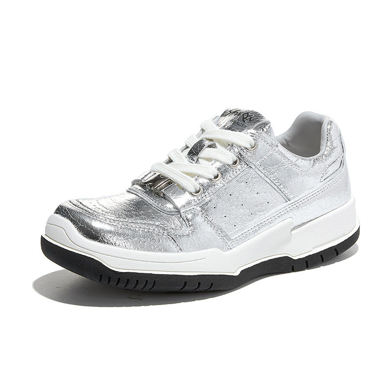 Sarah Express Chunky Sole Lace-Up Flat Sneakers