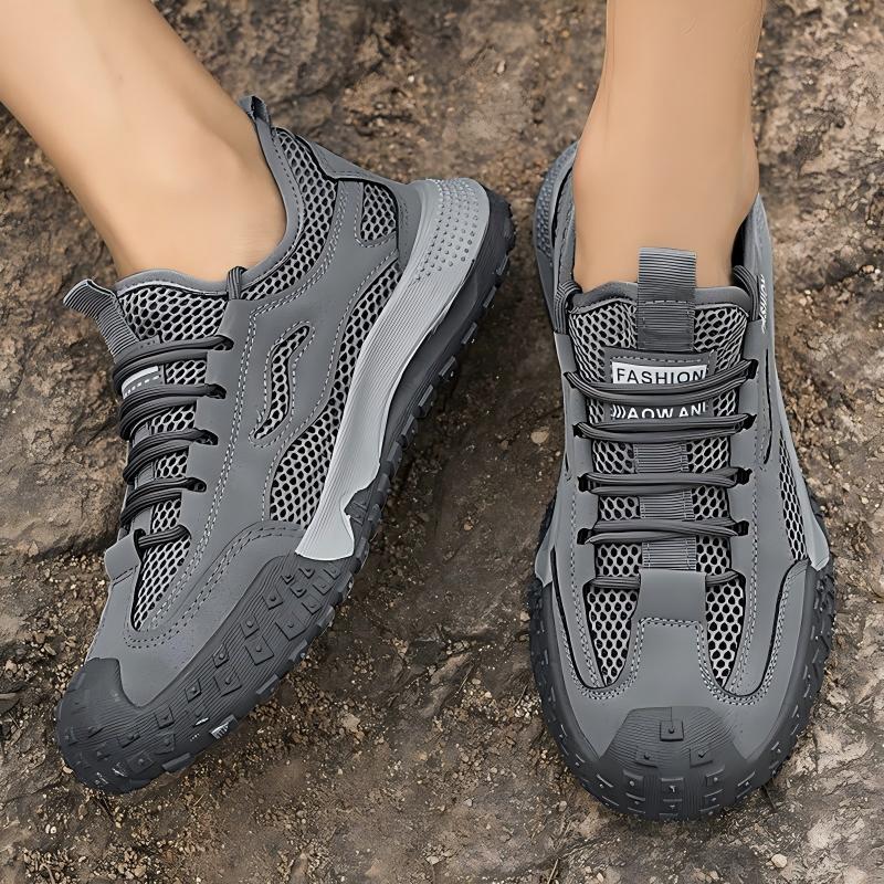 Men's Four-Season Breathable Mesh Work Sneakers, Outdoor Casual Shoes With Tire Pattern Soles – product detail alternate view 4