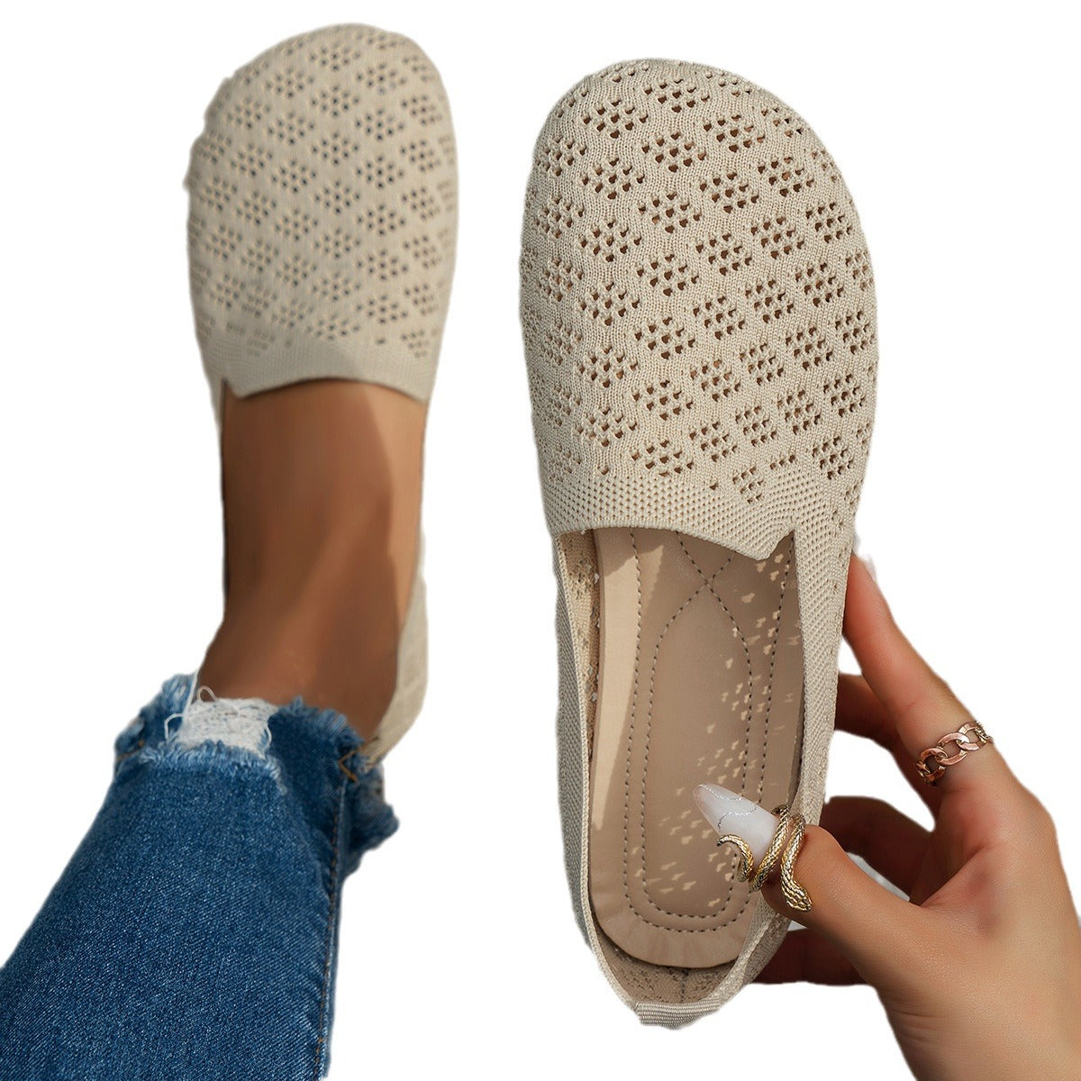 Sarah Express Breathable Suede Slip-On Casual Loafers