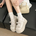 Round Headed Retro Brown British Style Thick Soled Small Leather Shoes For Women 2025 New Spring And Autumn Matching Skirt Mary Jane Single Shoes – product detail alternate view 5
