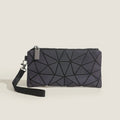 Sarah Express Geometric Patchwork Glow-in-the-Dark Clutch Bag Luminous Black